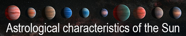 01 Astrological characteristics of the Sun